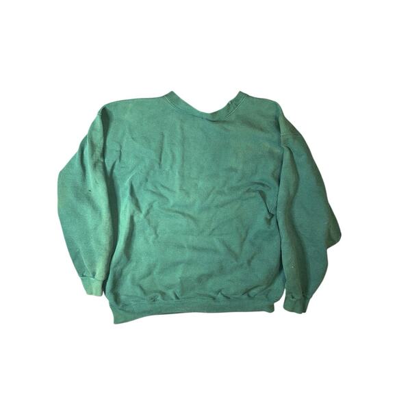 VINTAGE NIKE Forrest Green Fleece Sweatshirt Pullover Made in USA SZ L Y2k 90s - Picture 6 of 8